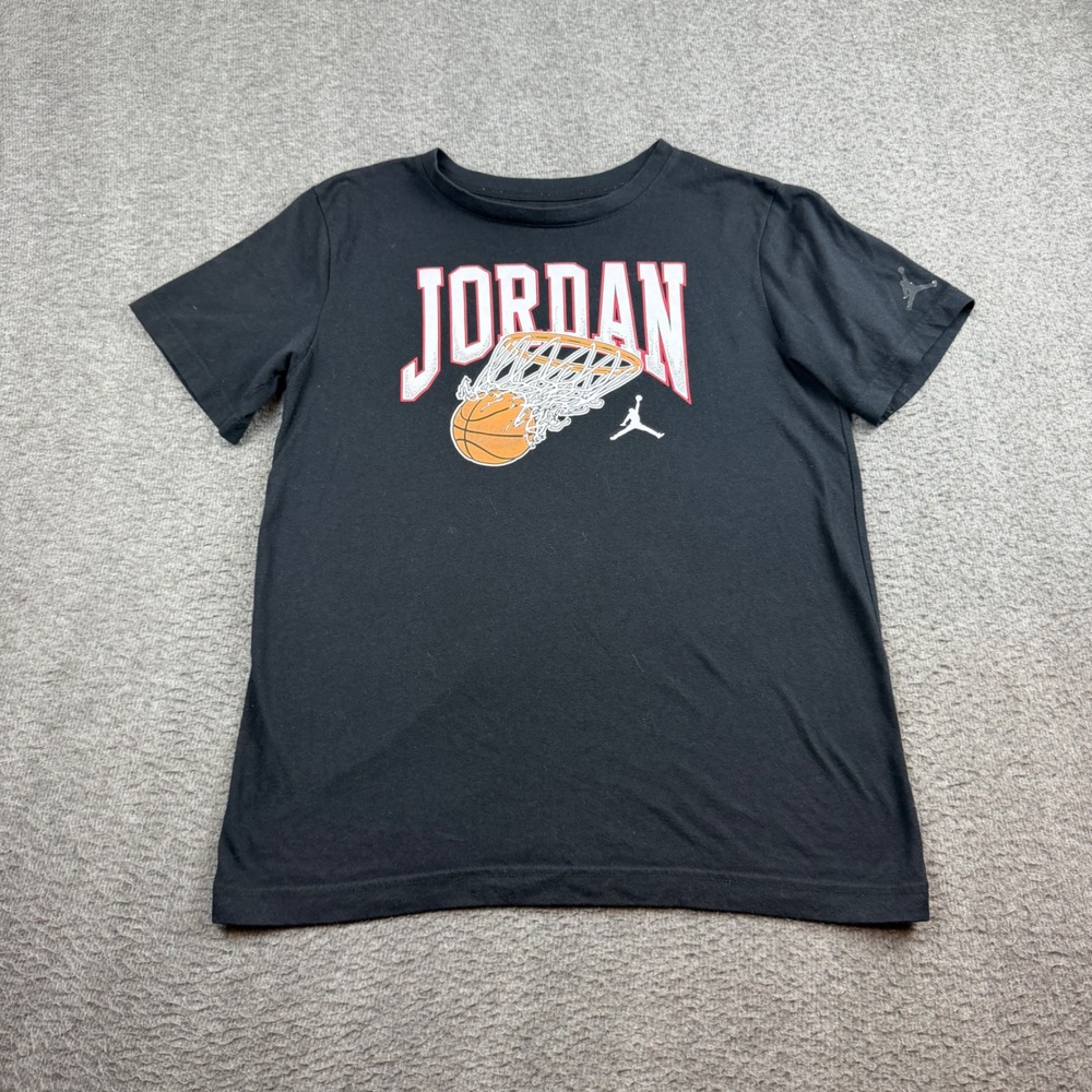 Jordan T-Shirt Kids Size XL Black Basketball Graphic Jumpman Short Sleeve‎ Tee